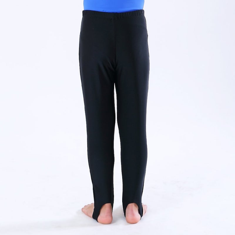 NEW DANCE Mens and Boys Gymnastics Pants Leotard Youth Ballet Tights Stirrup Pants for Dance Yoga Practice Athletic Black - Image 3